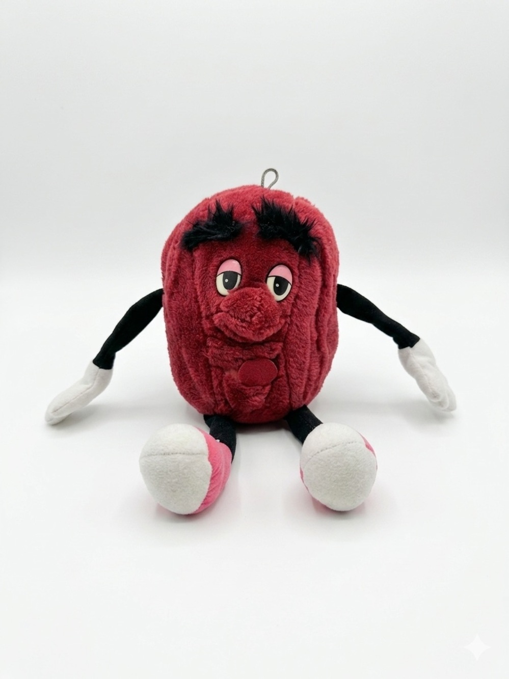 Vtg ACE Novelty California Raisins Plush Toy Red Character Korea Stuffed Doll